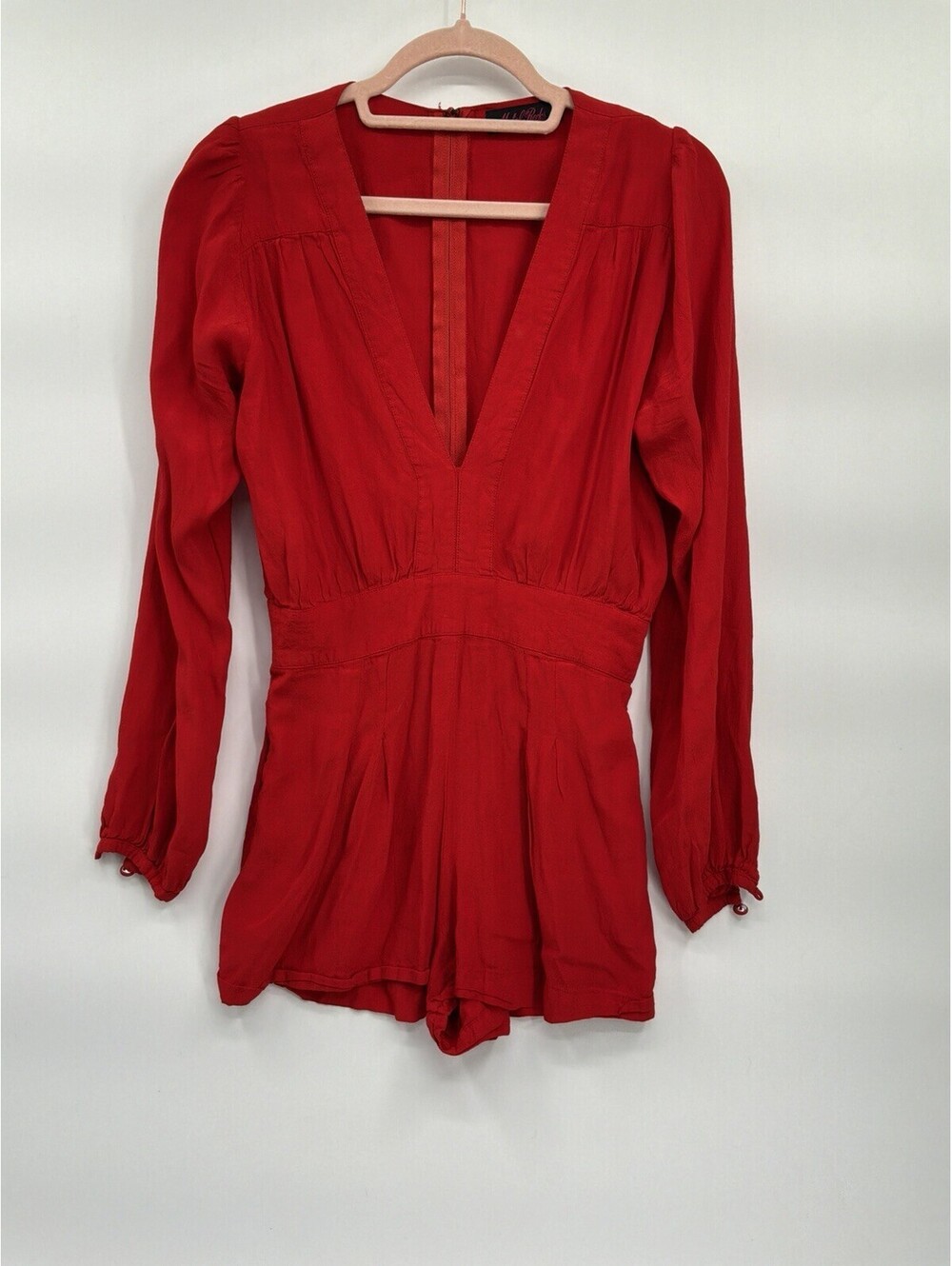 Motel Rocks Red V Neck Romper Size S
